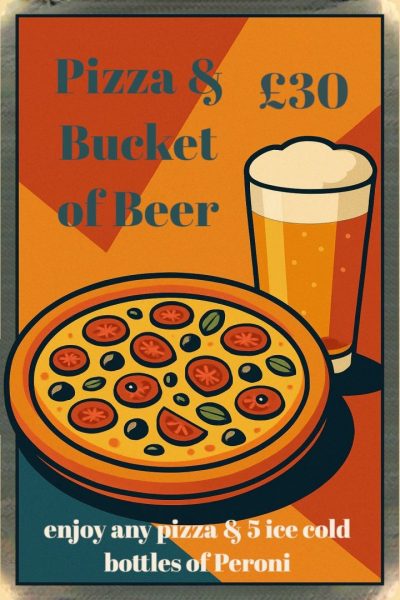 Pizza-and-bucket-of-Beer
