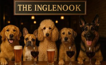 We welcome dogs here at The Inglenook